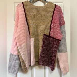Paper Crane Color Block Sweater- Size L